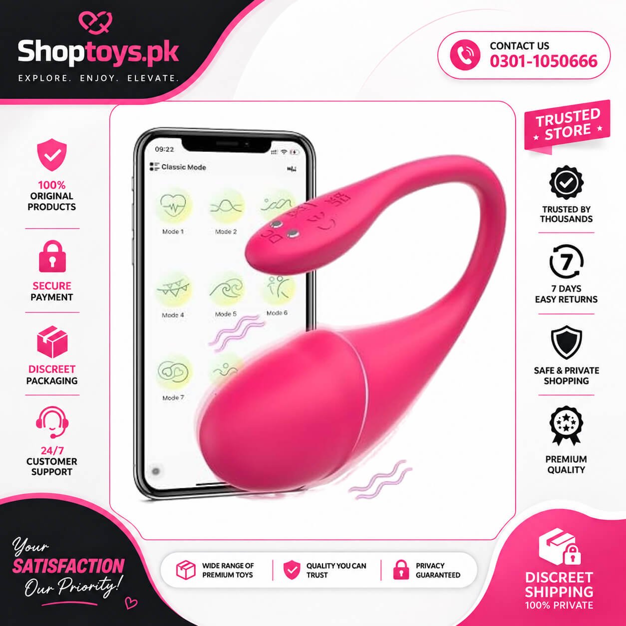 Female Wearable Vibrator APP Remote In Pakistan