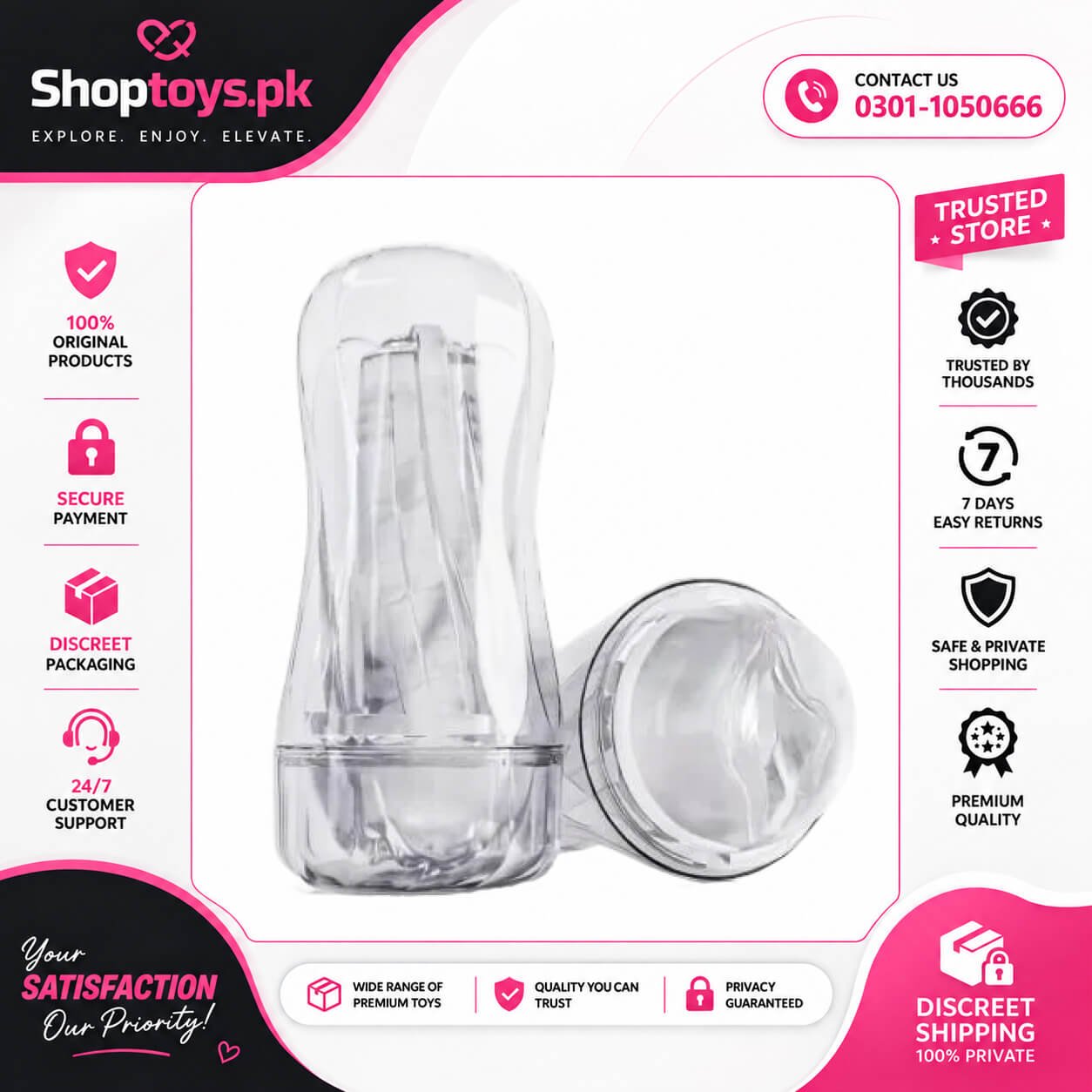 Male Masturbator Sex Toy for Men Portable In Pakistan