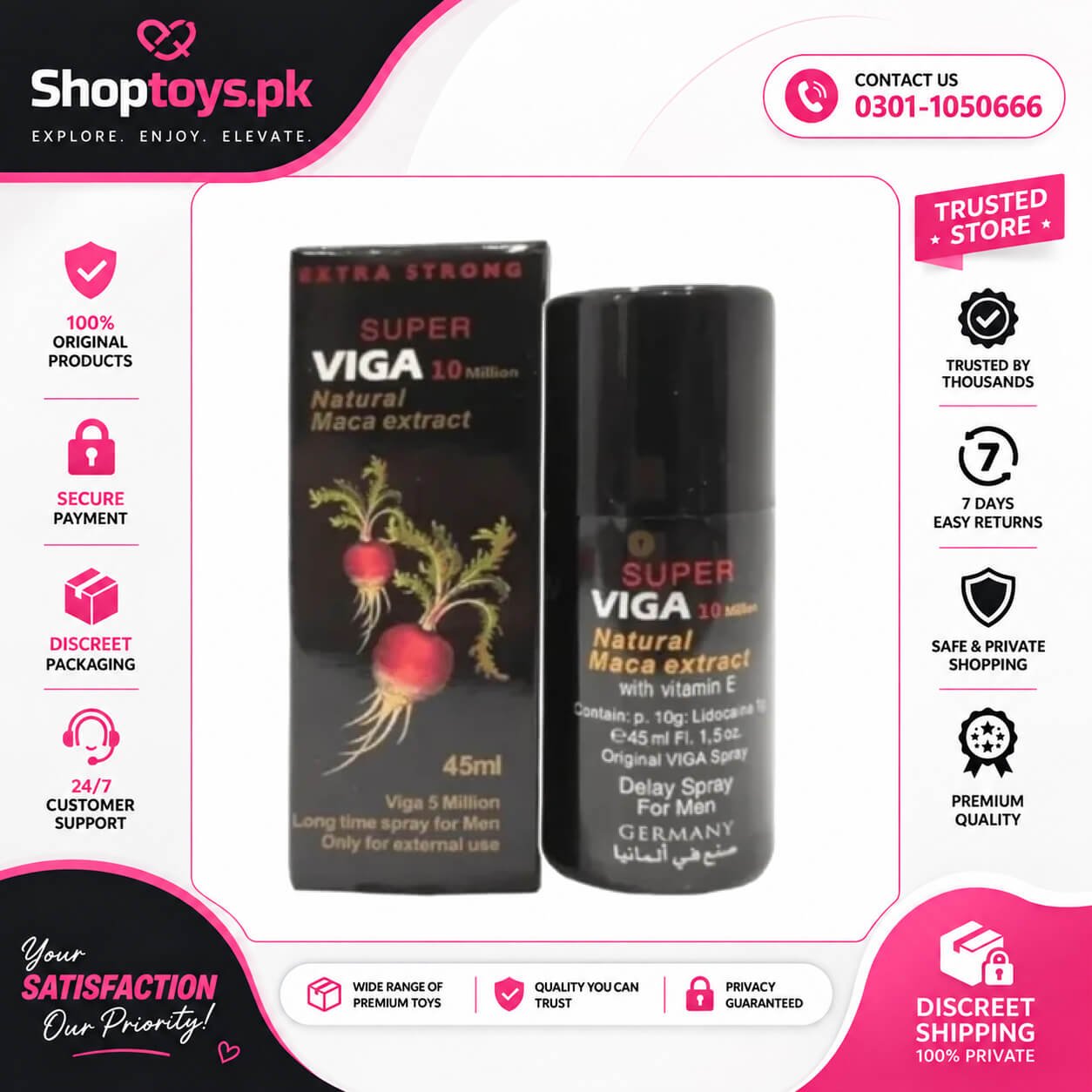 Viga 10 Million Delay Spray Price in Pakistan