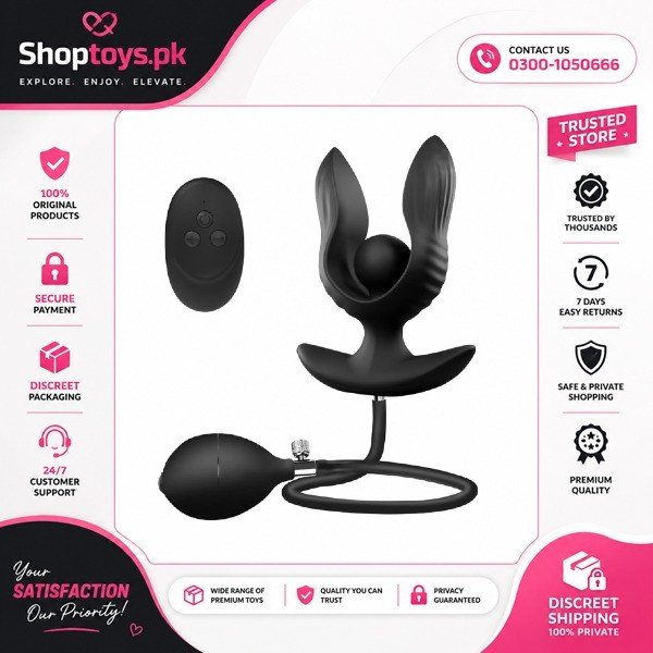 Inflatable Anal Plug Expandable 10 Vibrating Butt Plug In Pakistan