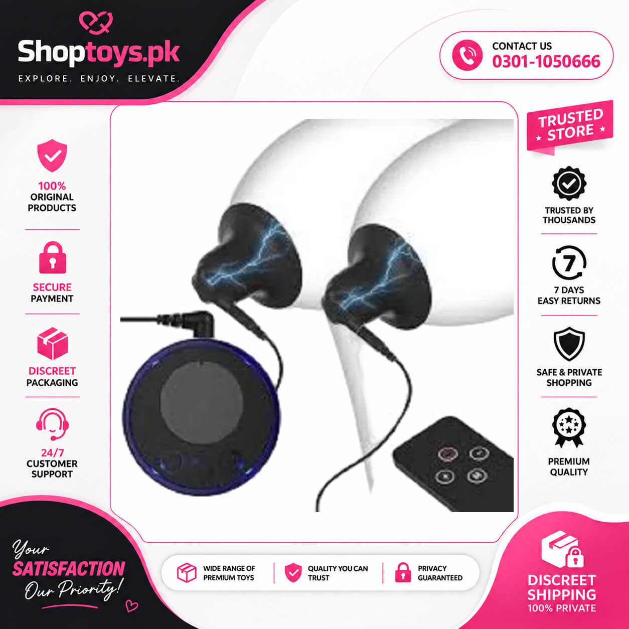 Electric Shock Nipple Clamps Remote Control Bdsm In Pakistan