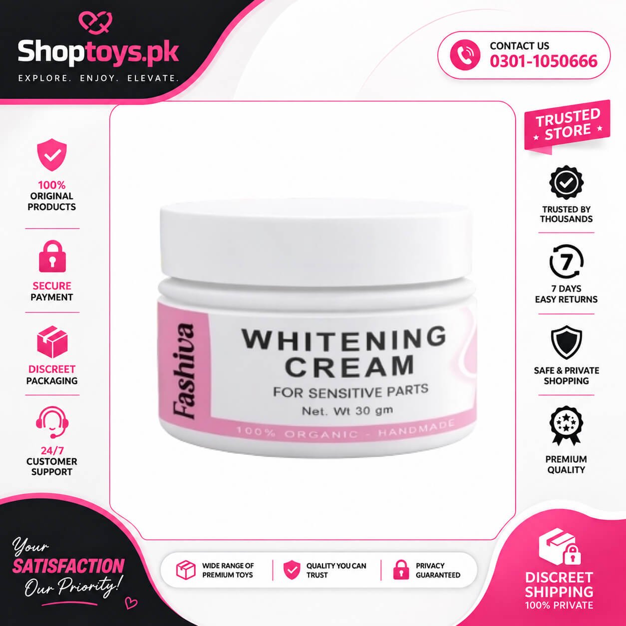 Fashiva Whitening Cream for Sensitive Parts in Pakistan