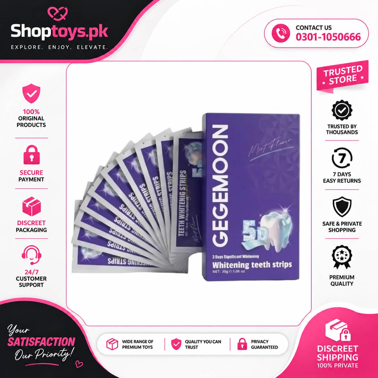 Gegemoon 5D Teeth Whitening Strips In Pakistan
