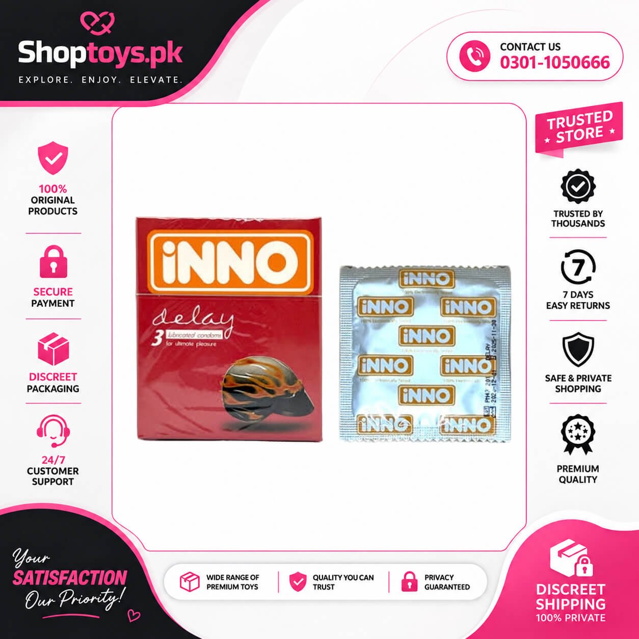 INNO Seashell Dotted Condom In Pakistan