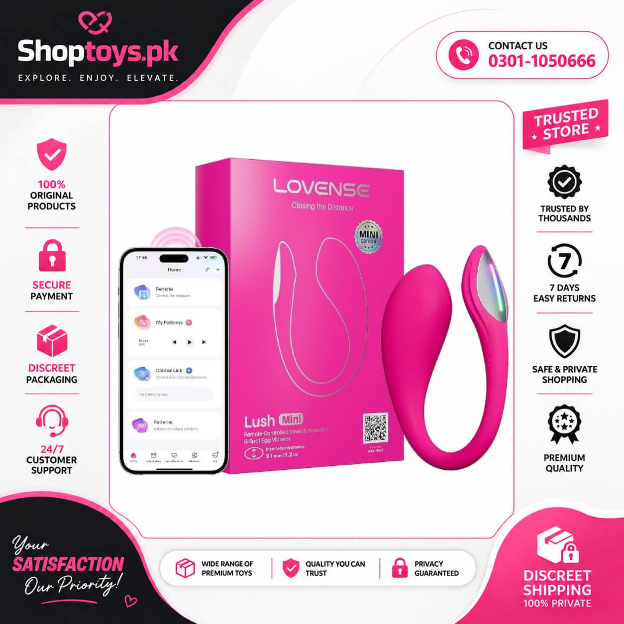 Lovense Lush 1 Remote Control Vibrator Tays In Pakistan