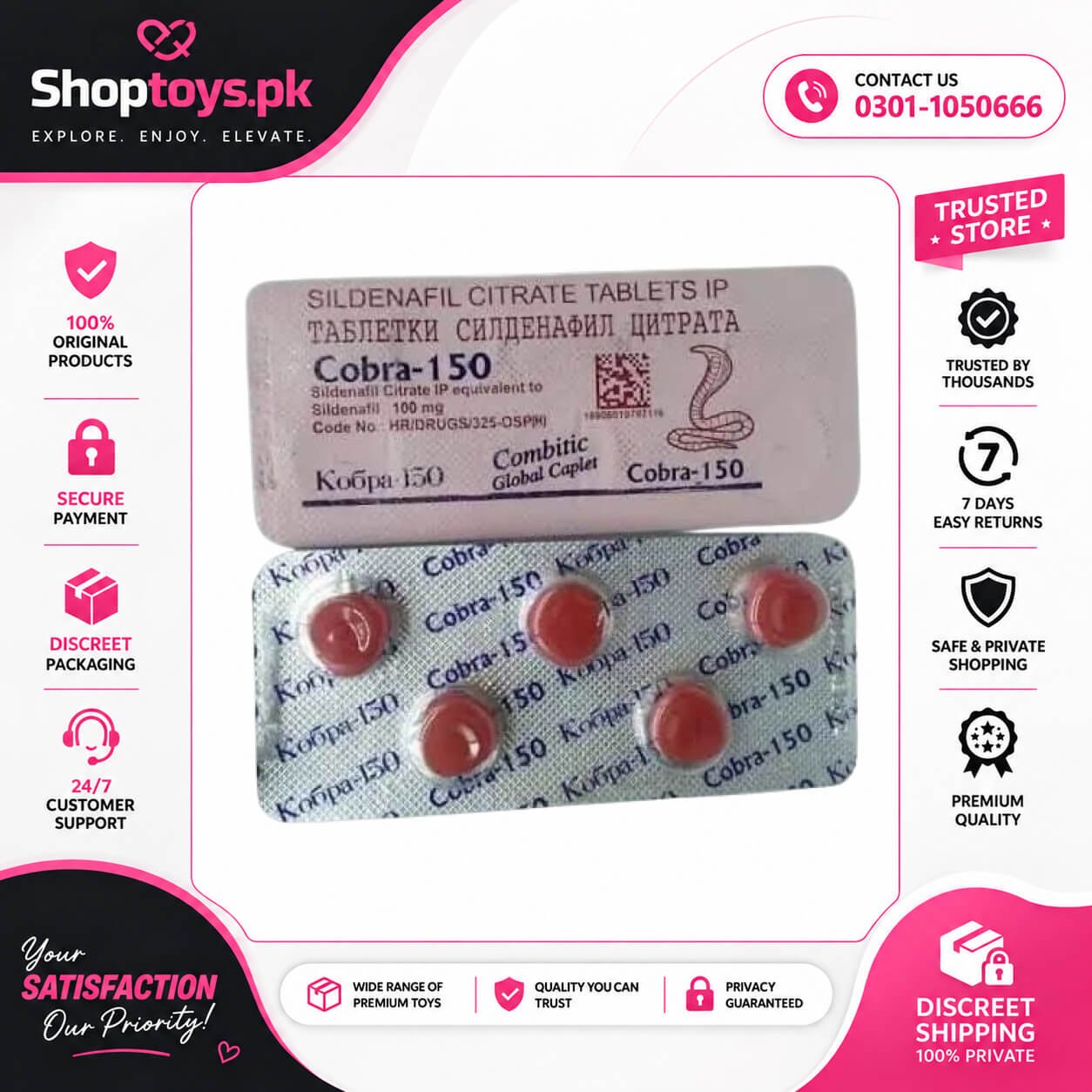 Black Cobra 150 MG Tablets In Pakistan