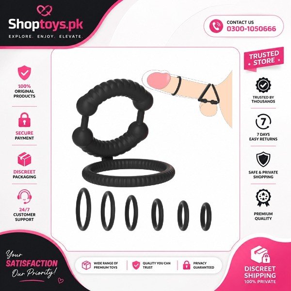 7 PCS Silicone Penis Ring Set
