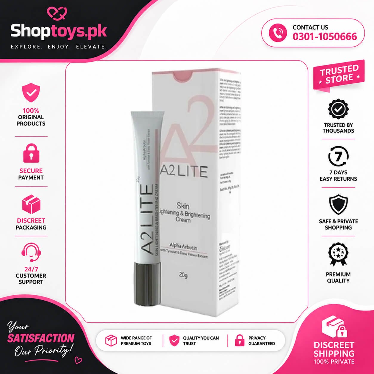 A2 Lite Skin Lightening & Brightening Cream in Pakistan