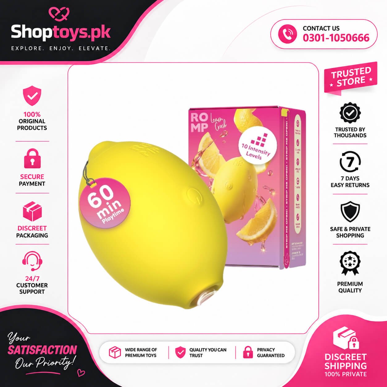 Vibrators Lemon Vibrator Clitoral Stimulator In Pakistan