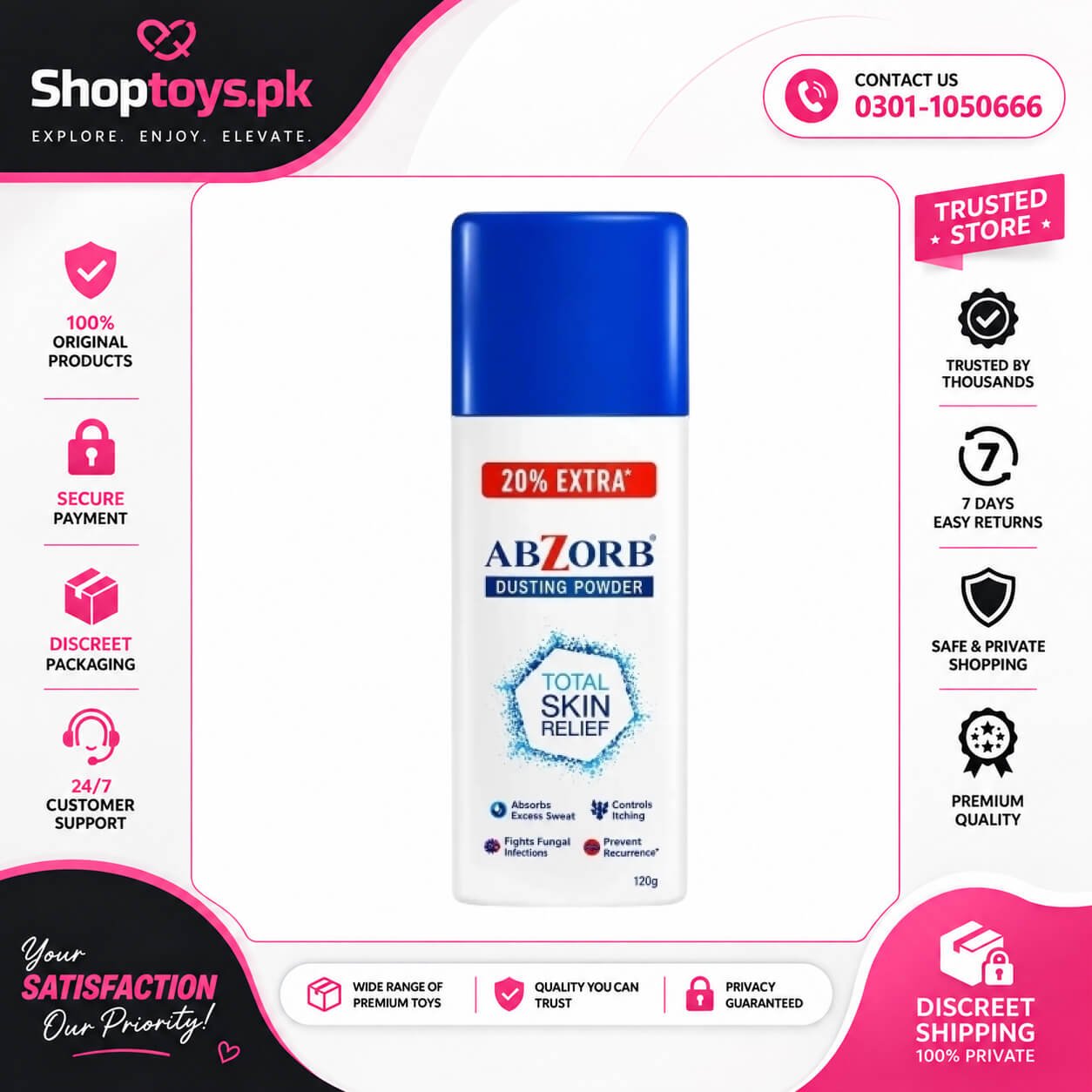 Abzorb Dusting Powder Price in Pakistan
