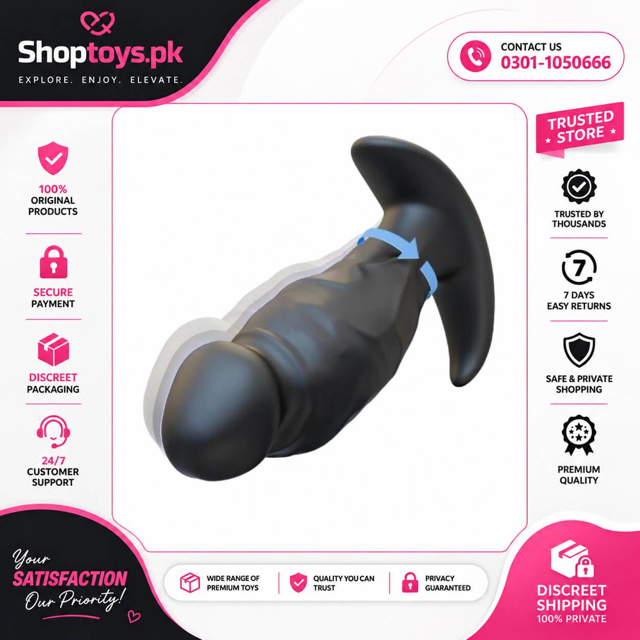 Sex Toy Anal Dildo Butt Plug Vibrator In Pakistan