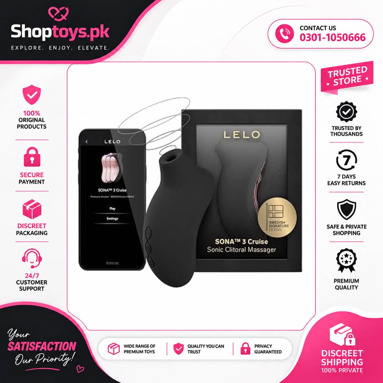 LELO SONA 3 Cruise Sonic Vibrator for Women in Pakistan