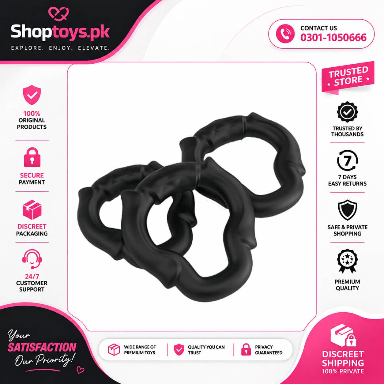 Bullring Silicone Mighty Cock Ring | Max Performance In Pakistan