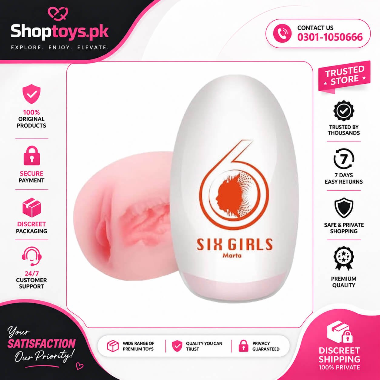 Male Masturbator Egg, Portable Pocket Pussy In Pakistan