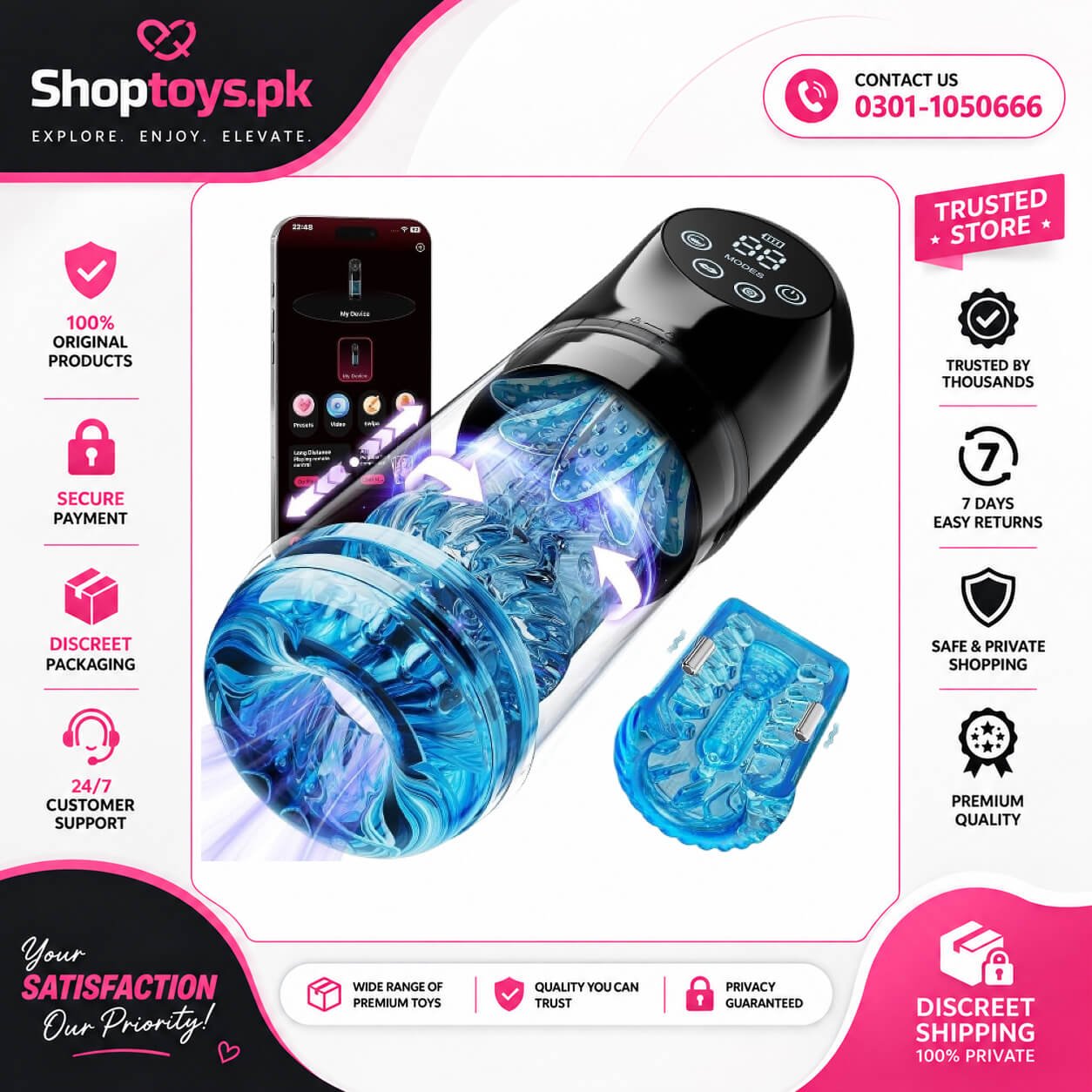 Male Masturbator Sex Toys for Men AI Sync In Pakistan