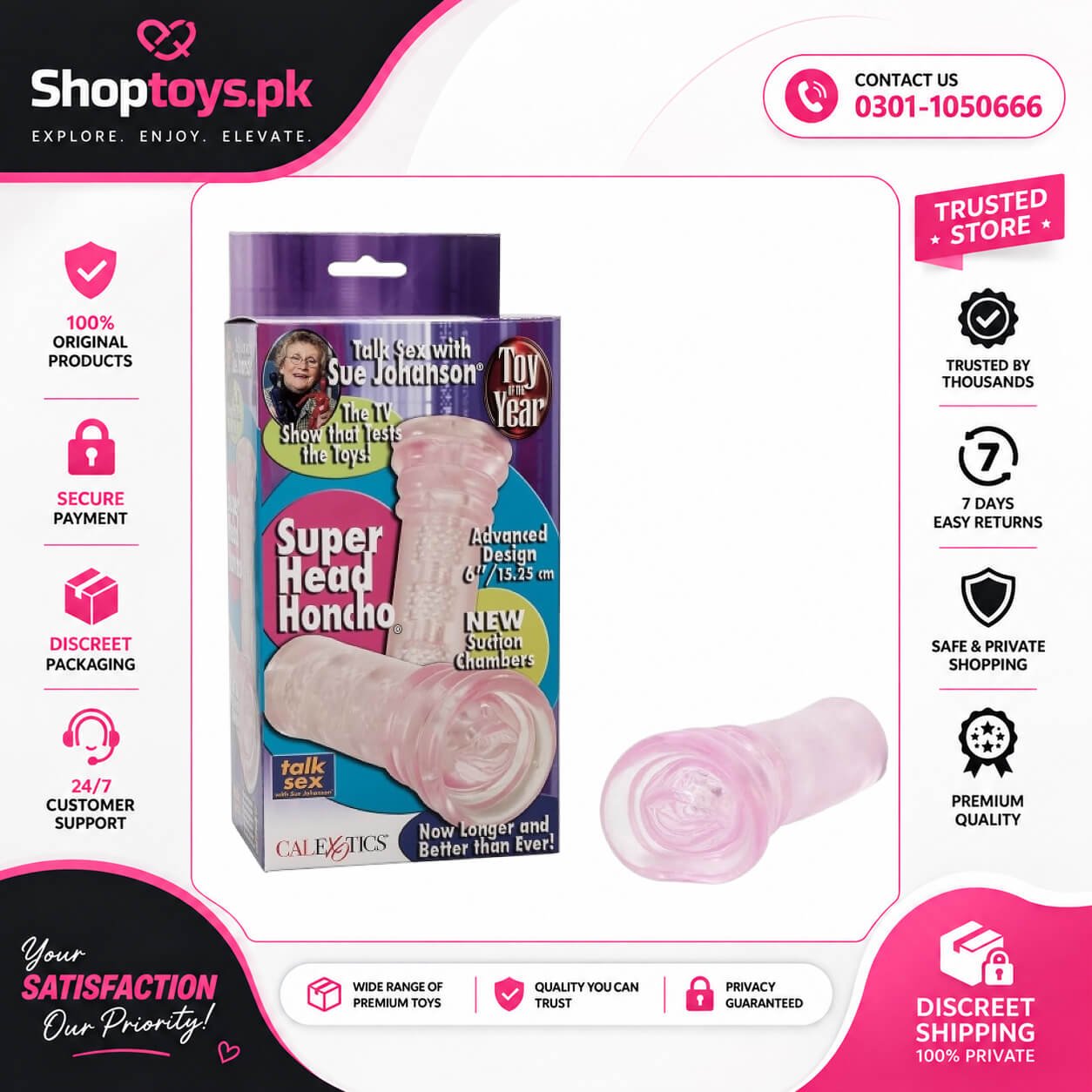 CalExotics Super Head Honcho Silicone Pussy In Pakistan