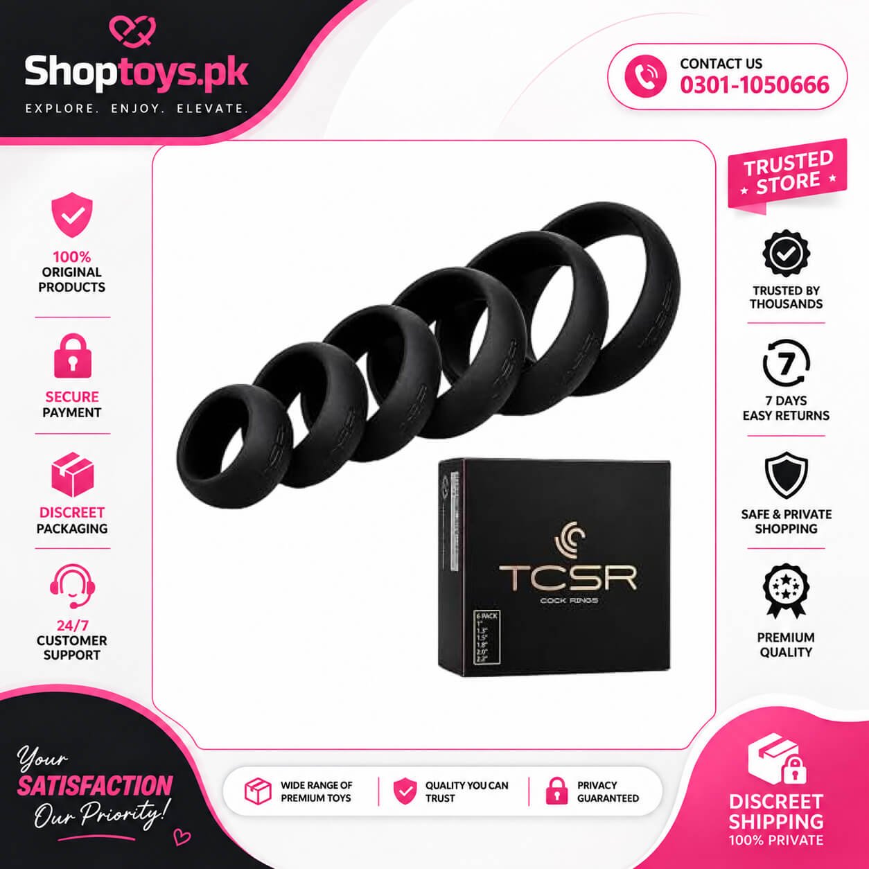 Sex Toys Penis Ring Silicone Cock Rings In Pakistan