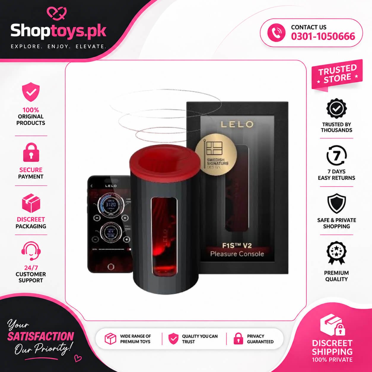 LELO F1S V2 Waterproof Male Masturbator In Pakistan