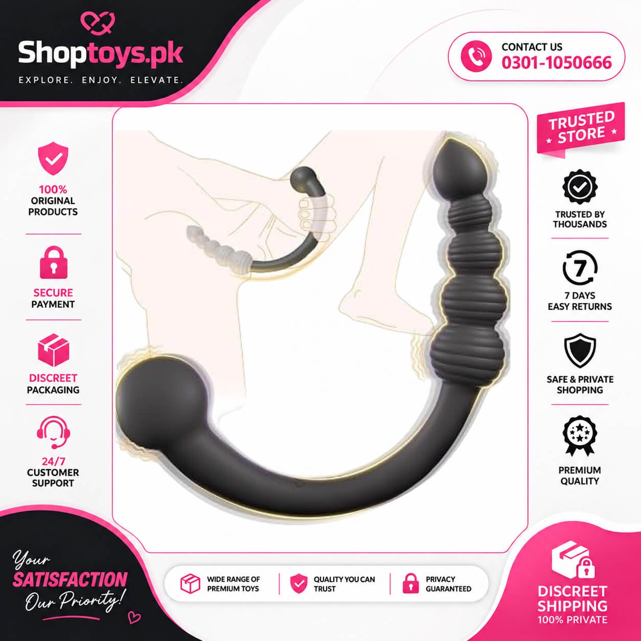 Dual-Ended Vibrating Prostate Massager Anal In Pakistan