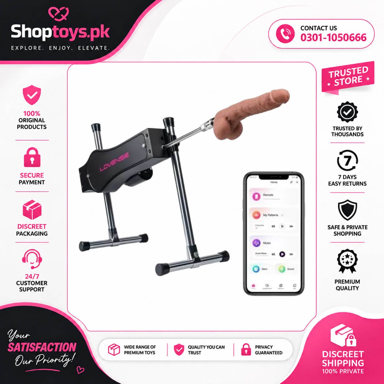 Lovense Mini Remote Control Thrusting Sex Machine For Women In Pakistan
