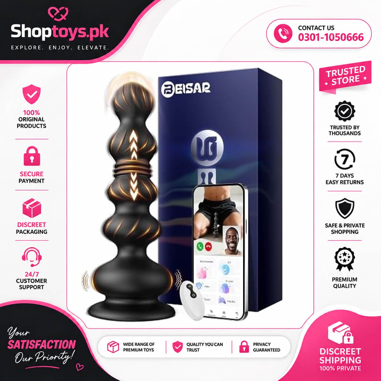 Tuaieu Anal Beads Vibrator Sex Toys for Woman In Pakistan