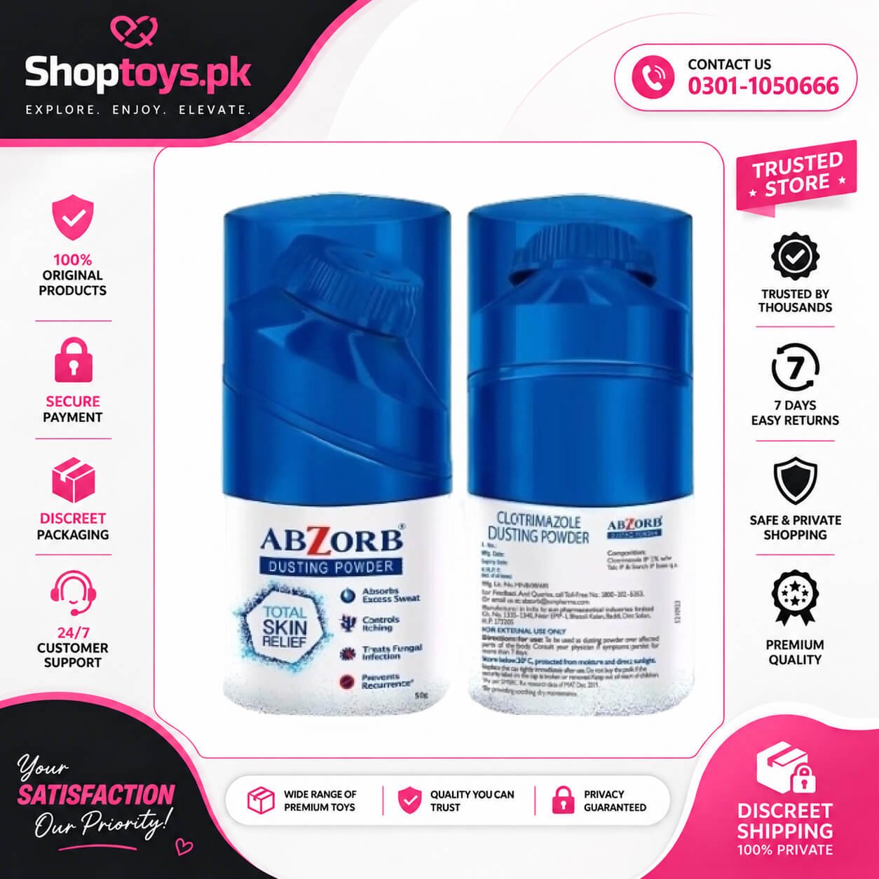 No.1 Abzorb Dusting Powder Buy Original In Pakistan