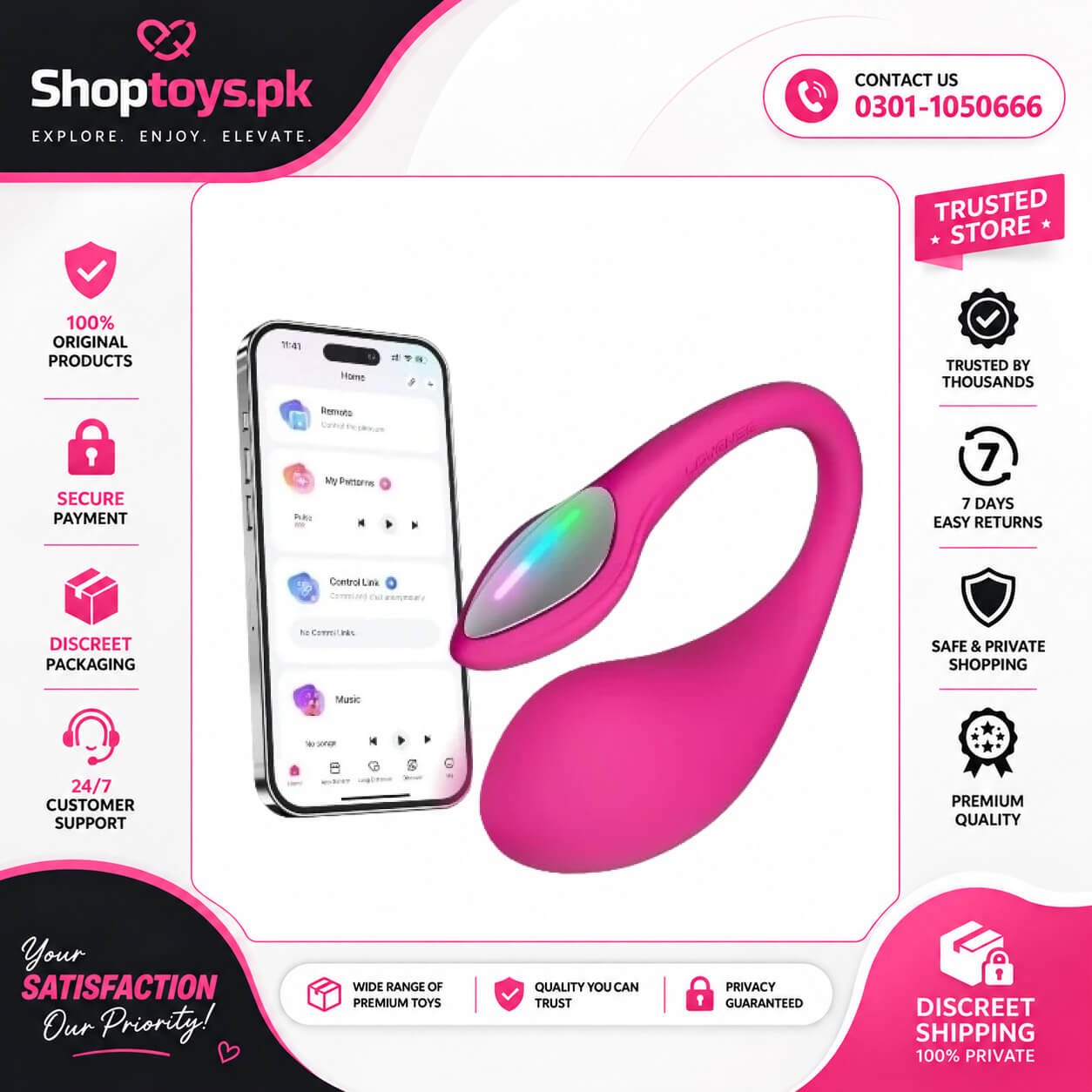 LOVENSE Lush 4 G spot Vibrator Couples Sex In Pakistan