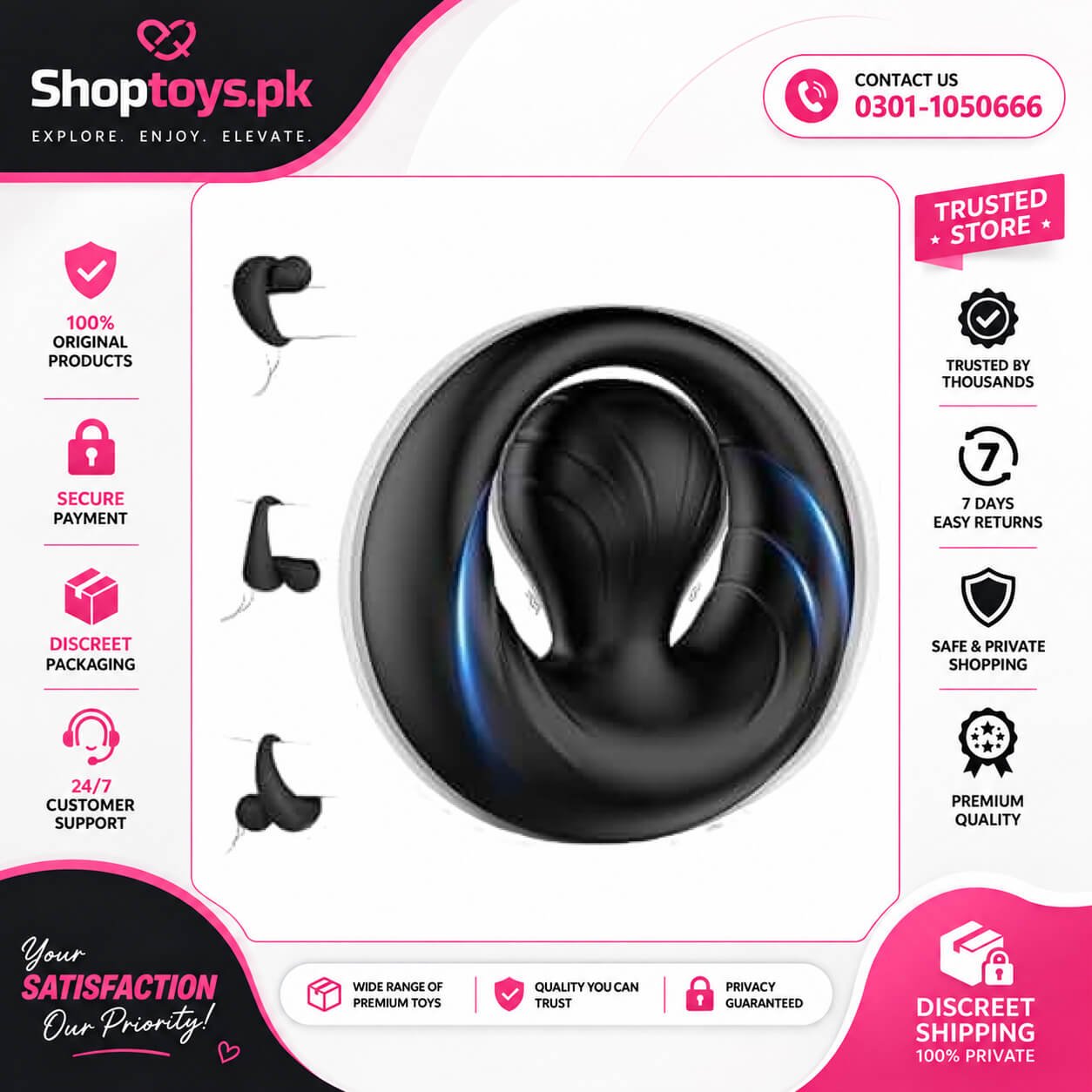 Axe Traumdich Vibrating Couple Cock Ring | 10 Modes In Pakistan