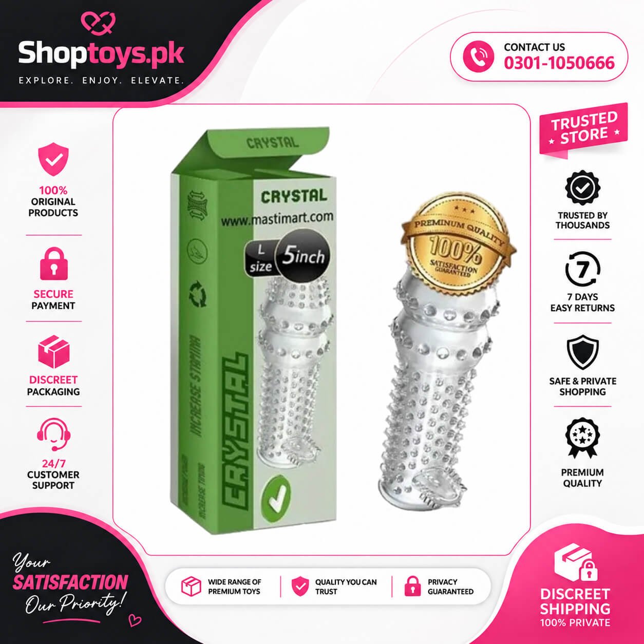 Crystal Condom Washable For Personal In Pakistan