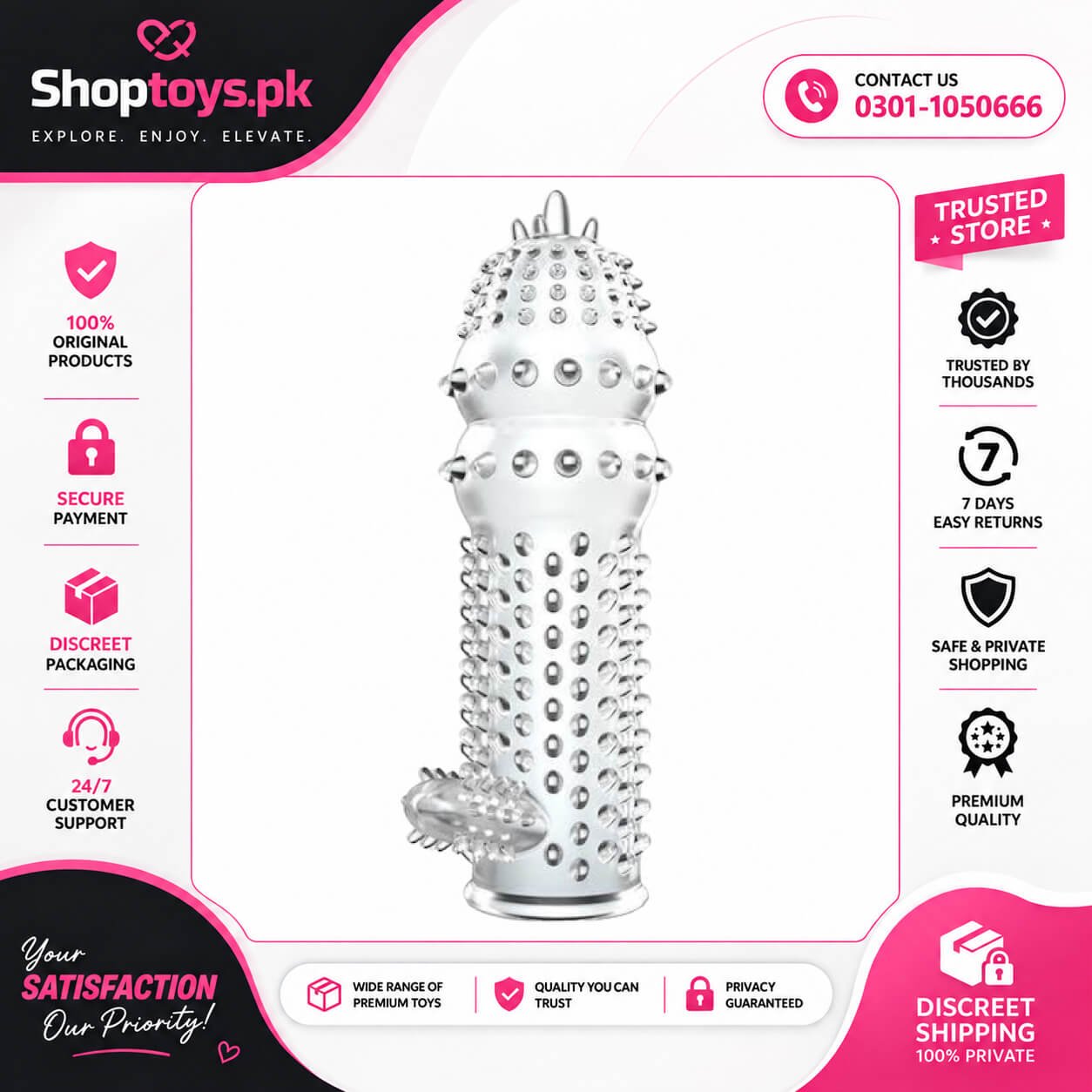 Crystal Penis Enlargement Extensions Sleeve In Pakistan