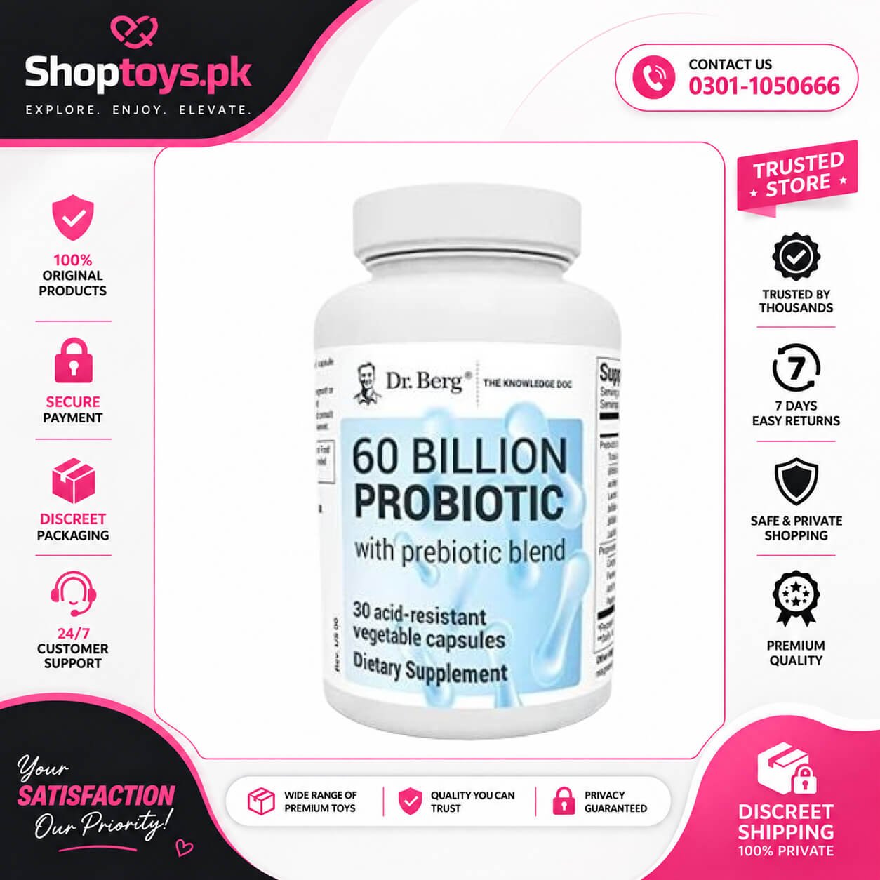Dr Berg 60 Billion Probiotic Supplement in Pakistan