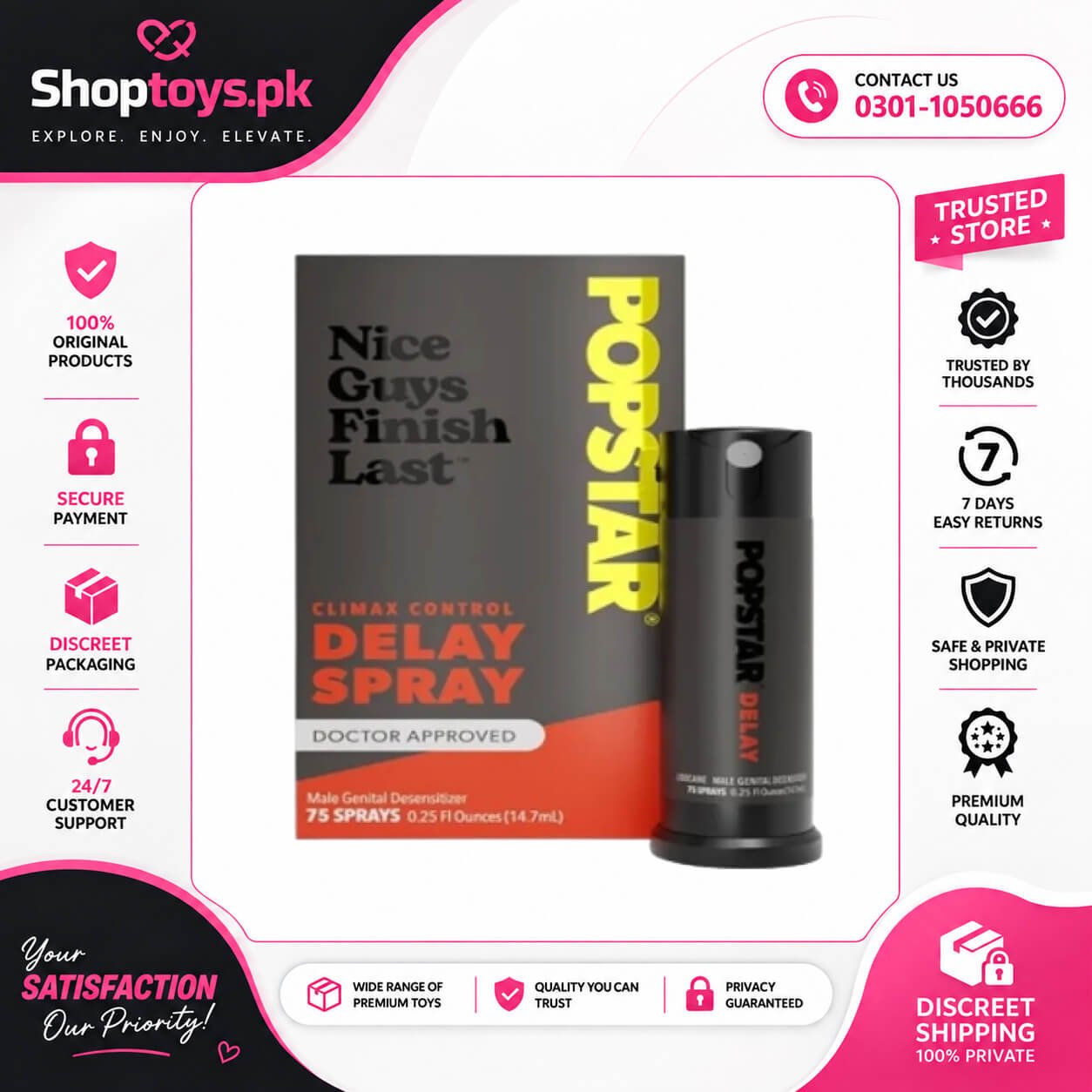 Popstar Delay Spray Price in Pakistan