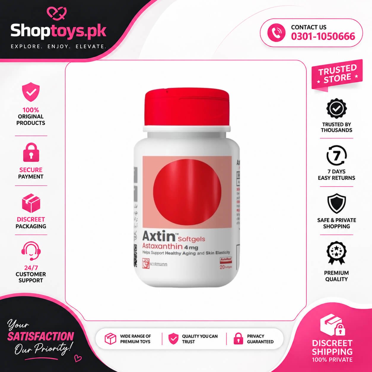 Scotmann’s Axtin 4mg - 20 Softgels In Pakistan