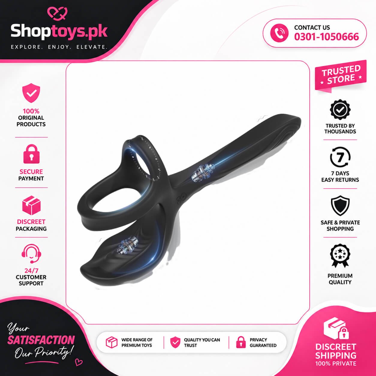 3-in-1 Adult Sex Toys for Couples, Vibrating In Pakistan