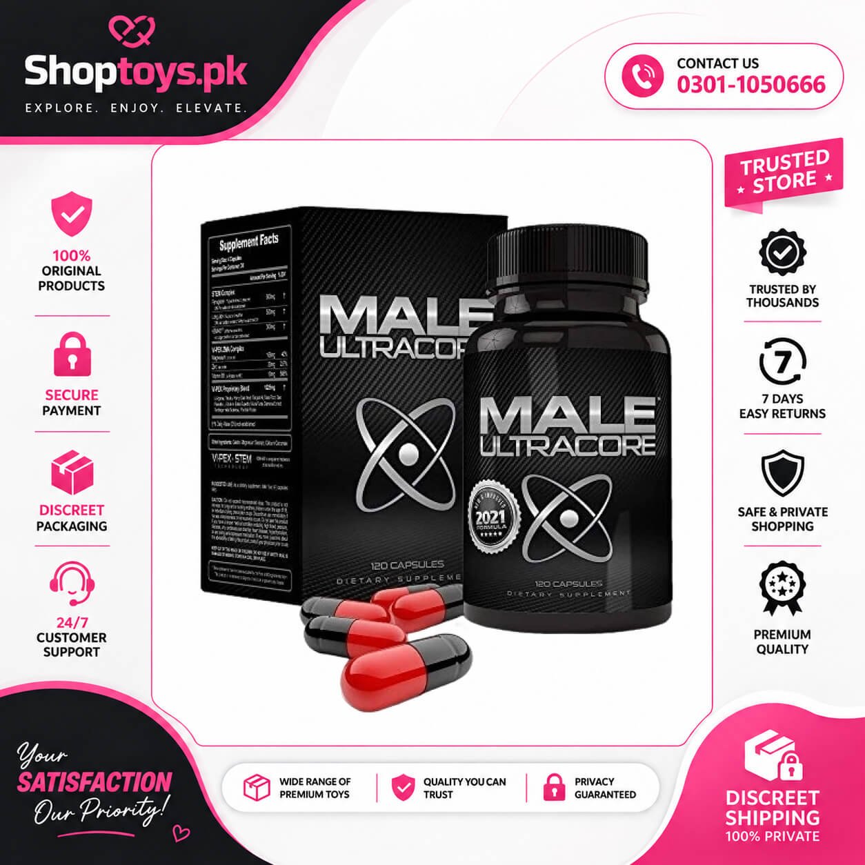Male Ultracore Capsule Price in Pakistan