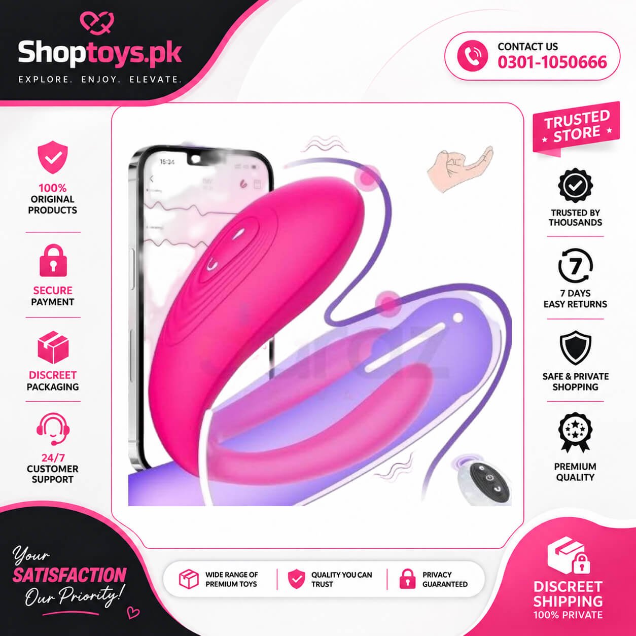 Wearable Vibrator Remote Control Adult Toys In Pakistan