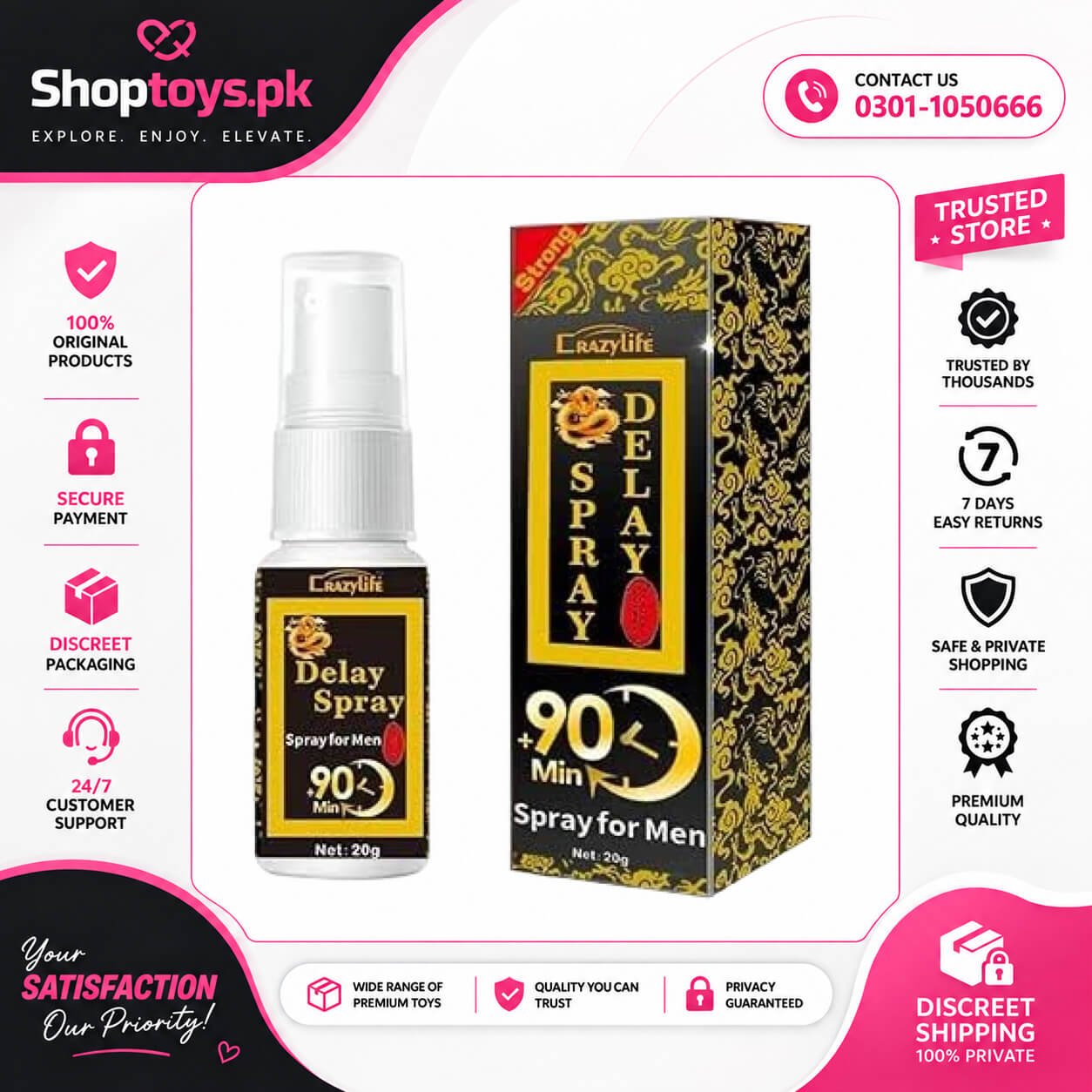 Crazylife Delay Spray Price in Pakistan