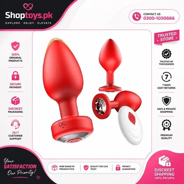 Anal Butt Plug Adult Sex Toy Wireless Remote Control Vibrating
