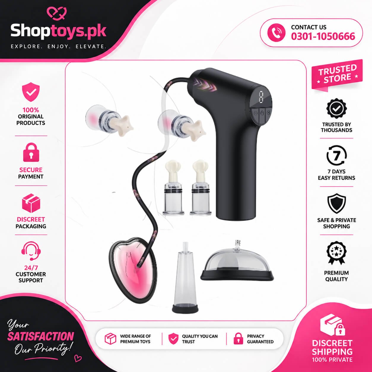 Electric Pussy Pump Nipple Suckers Sex Toy In Pakistan