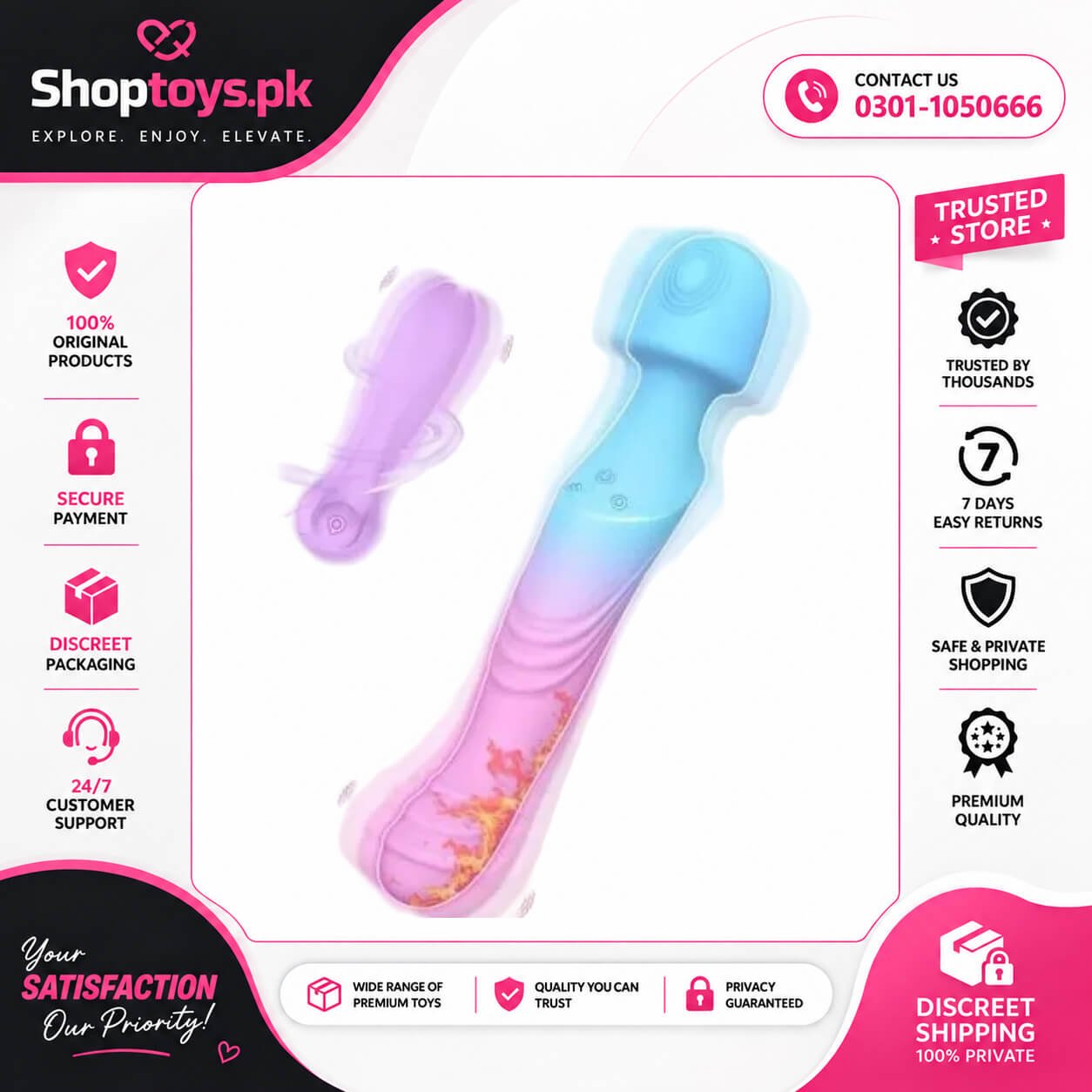 Sex Toys Wand & Bullet Vibrators In Pakistan