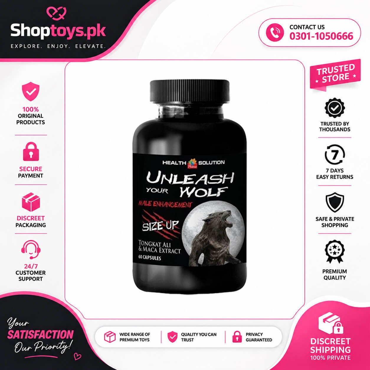 Male Stamina Your Wolf 2170mg Capsules Price in Pakistan