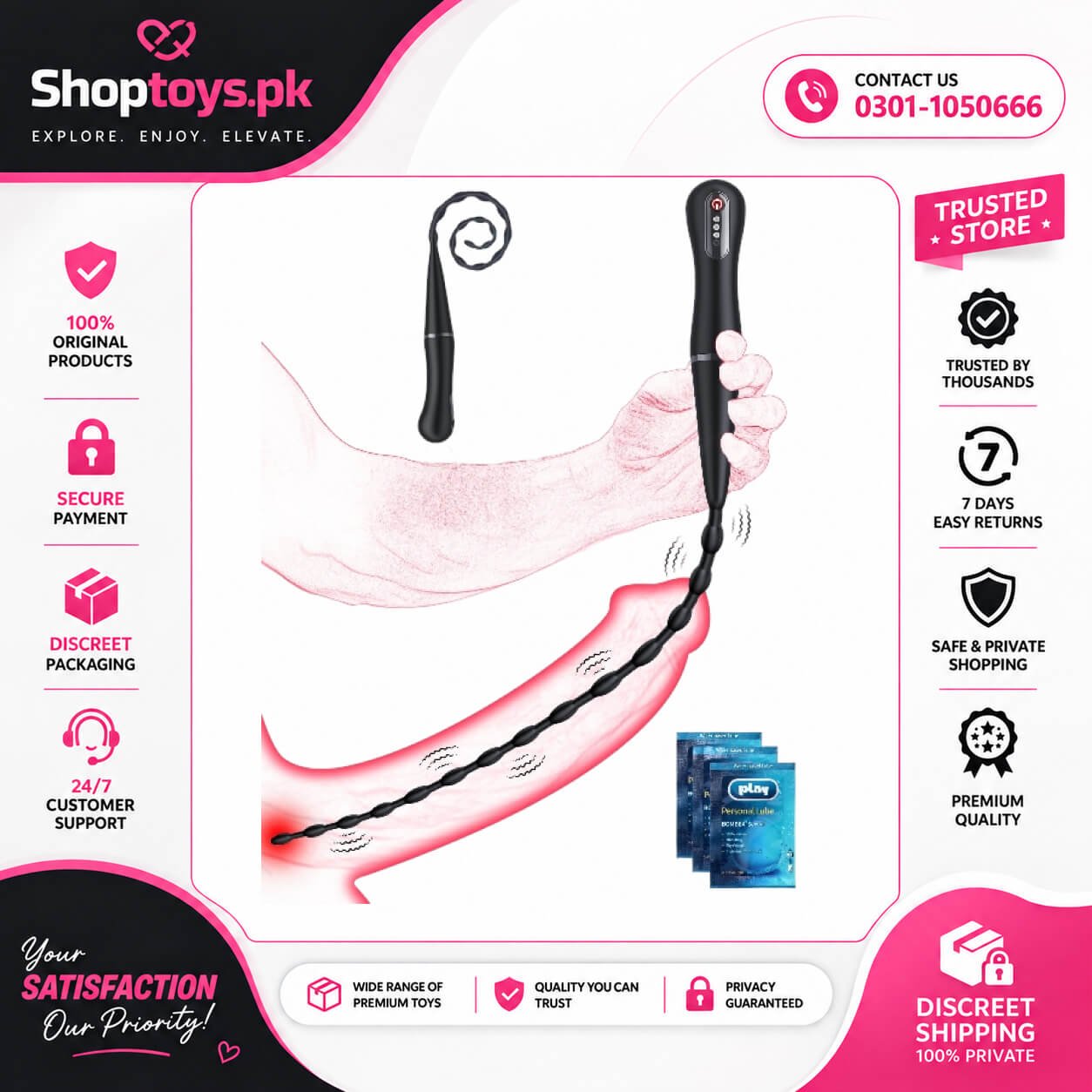Sounding Rods Urethra Vibrator Sex Toys In Pakistan