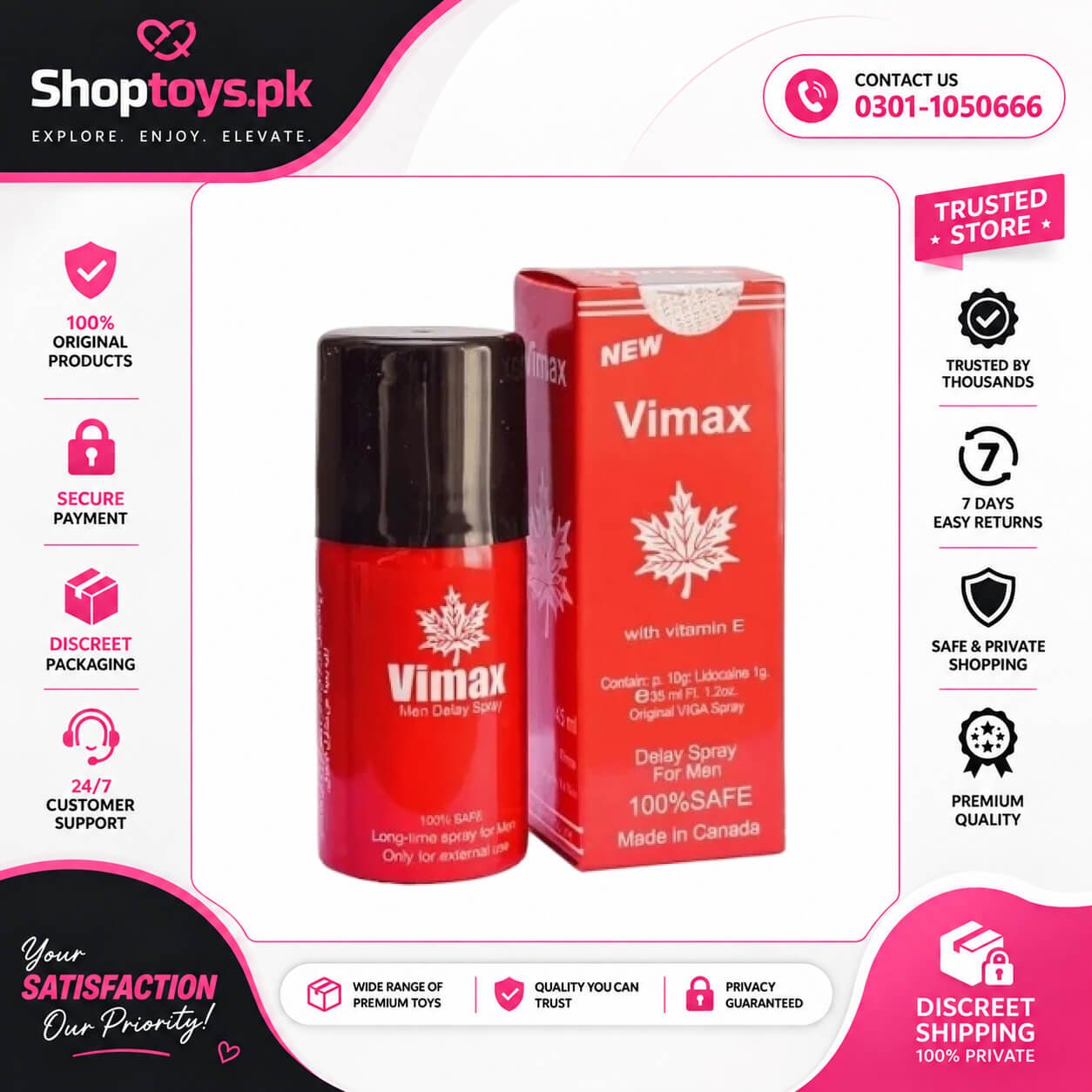 Vimax Spray for Men | Last Longer & Boost Confidence In Pakistan