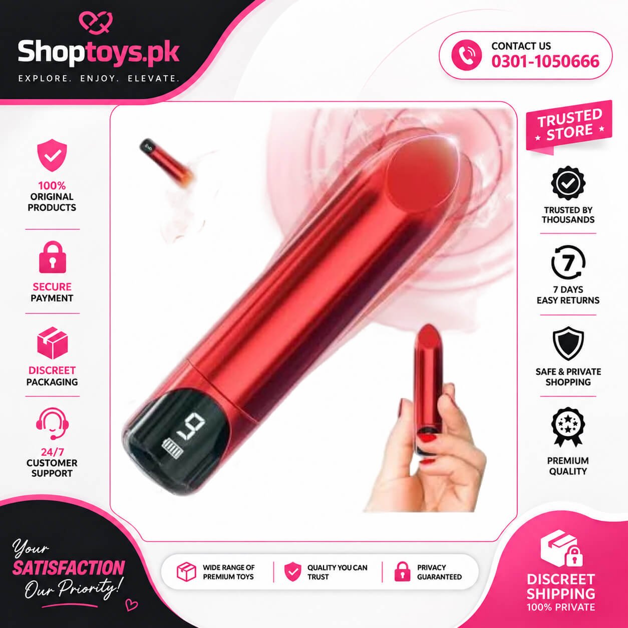 Women Sex Toys Vibrator Bullet, Lipstick In Pakistan