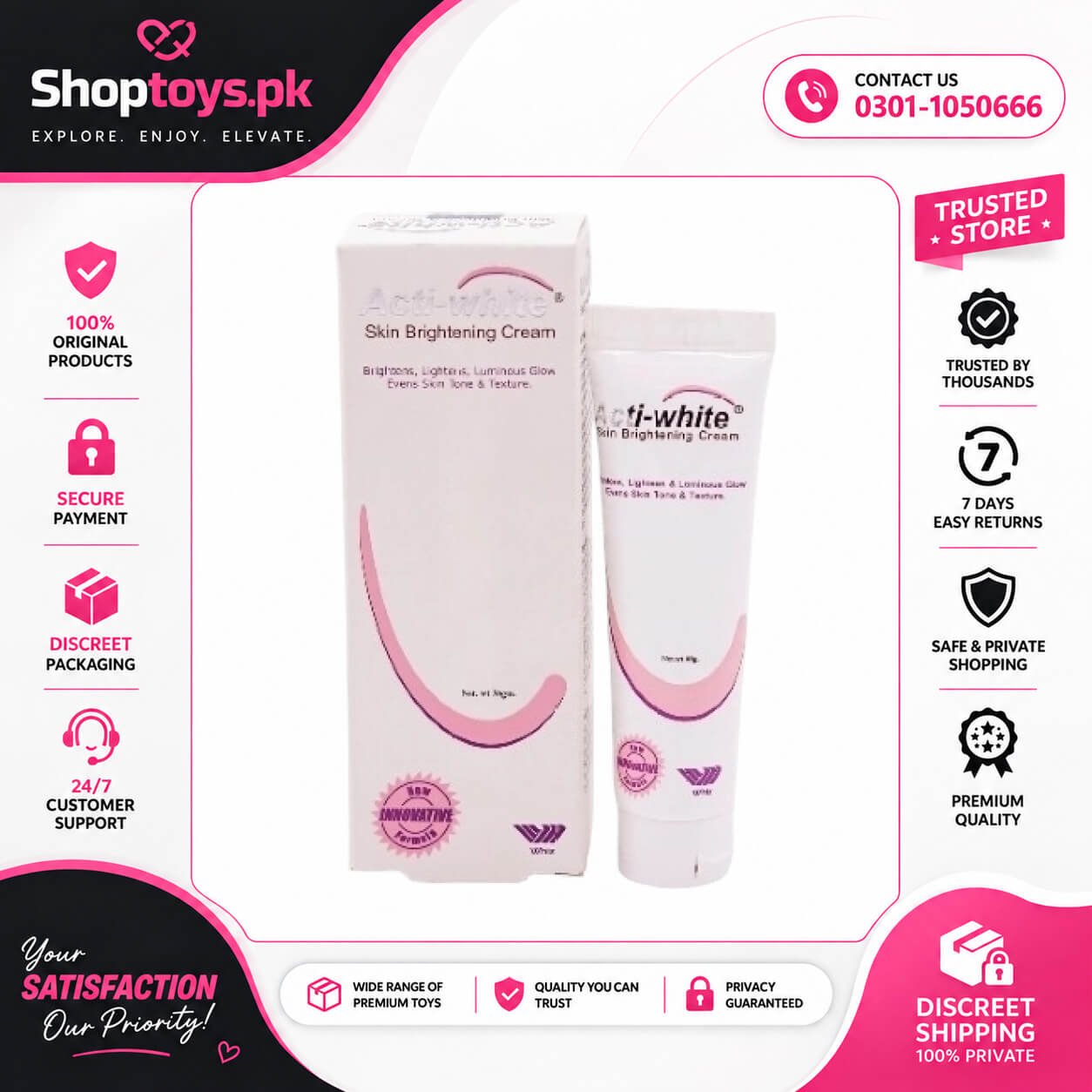 Toning Active Cream, Brightening Cream In Pakistan