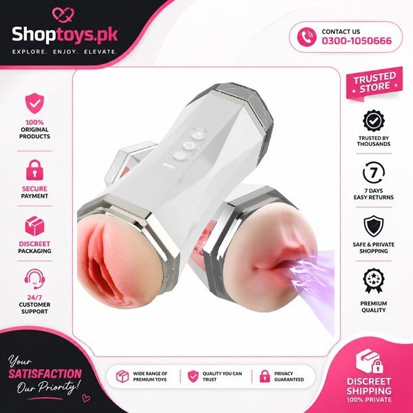 2 in 1 Pocket Masturbator with Suction