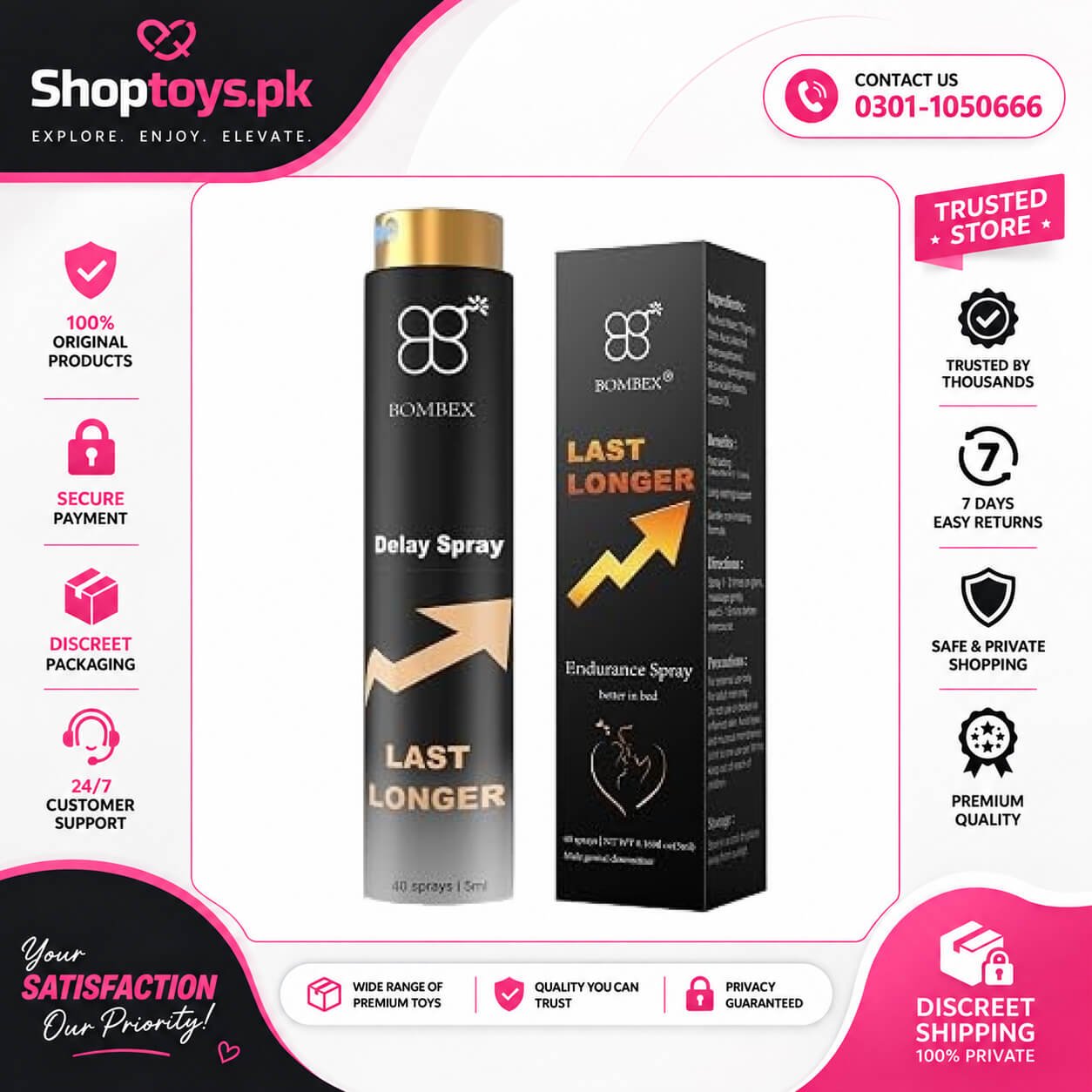 Bombex Last Longer Endurance Spray In Pakistan
