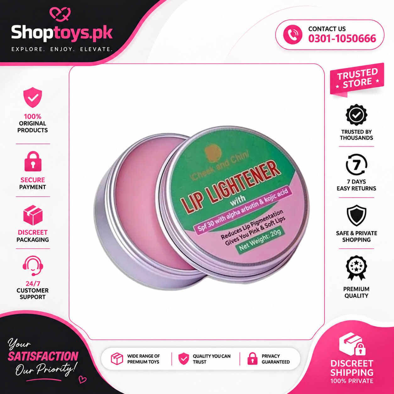 Cheek and Chin Lip Lightener Balm In Pakistan