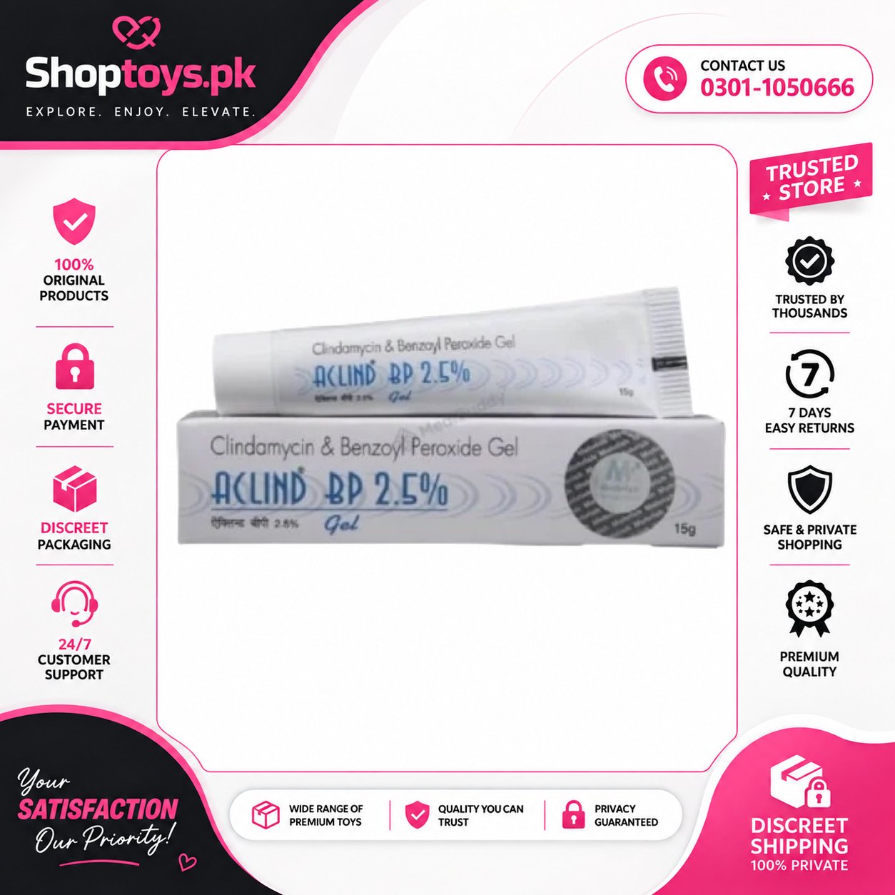 Aclind BP 2.5% Gel In Pakistan