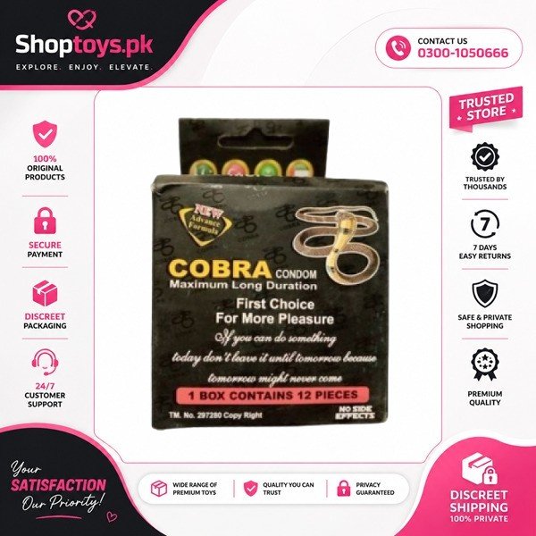 Black Cobra Premium Condoms In Pakistan